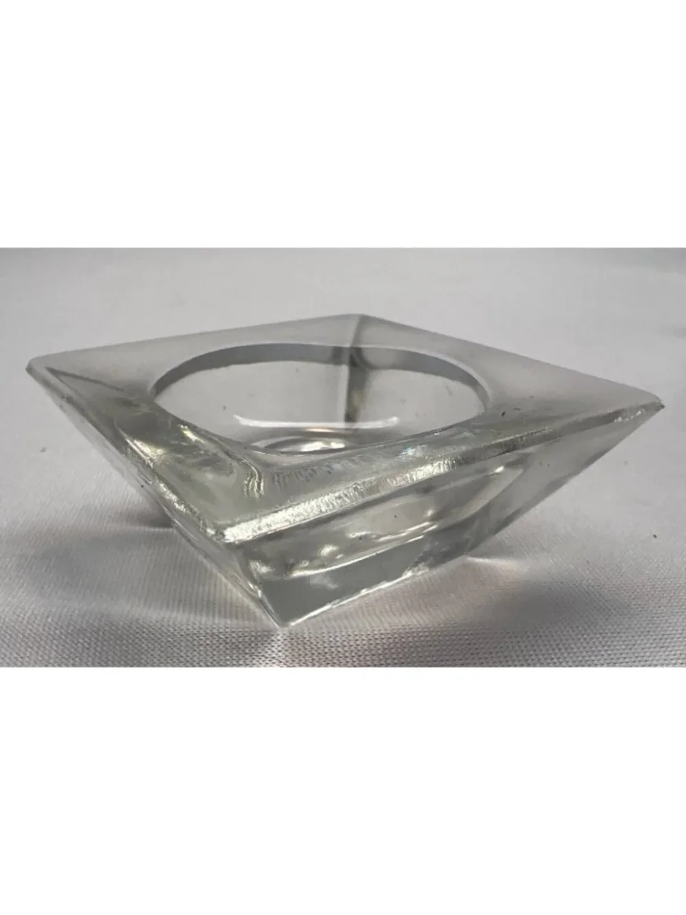 Vintage Open Salts Cellars Lot 12 Crystal Cut Glass Clear Square Salt
